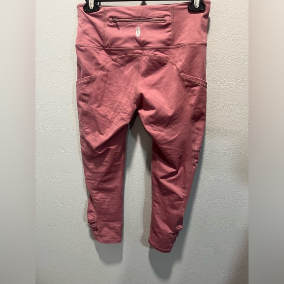 NWOT Free People XS Out Of Your League Legging Tibetan Rose Pink High Rise - Picture 7 of 9
